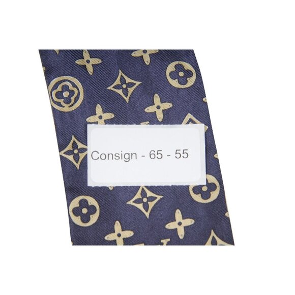 Louis Vuitton Womens LV Monogram Map Bandeau Blue Ombre Silk Neck Tie Scarf - Picture 10 of 10